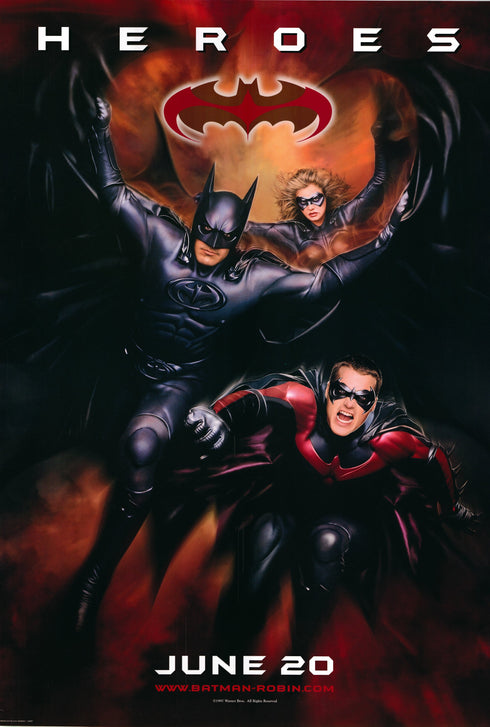 batman 1997 advance sheet poster rolled - heroes ver.